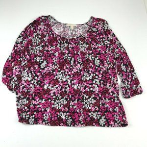 Michael Kors Pink Floral Blouse